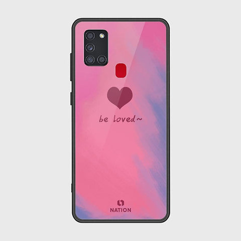 Samsung Galaxy A21s Cover - ONation Heart Series - HQ Ultra Shine Premium Infinity Glass Soft Silicon Borders Case