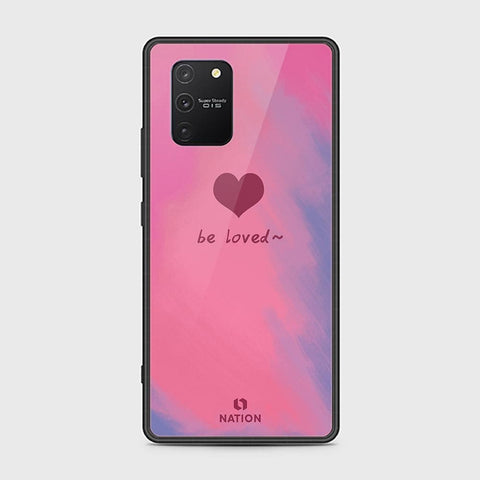 Samsung Galaxy S10 Lite Cover - ONation Heart Series - HQ Ultra Shine Premium Infinity Glass Soft Silicon Borders Case