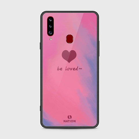 Samsung Galaxy A20s Cover - ONation Heart Series - HQ Ultra Shine Premium Infinity Glass Soft Silicon Borders Case