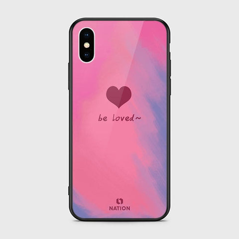 iPhone XS Cover - Onation Heart Series - HQ Ultra Shine Premium Infinity Glass Soft Silicon Borders Case