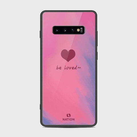 Samsung Galaxy S10 Plus Cover - Onation Heart Series - HQ Ultra Shine Premium Infinity Glass Soft Silicon Borders Case