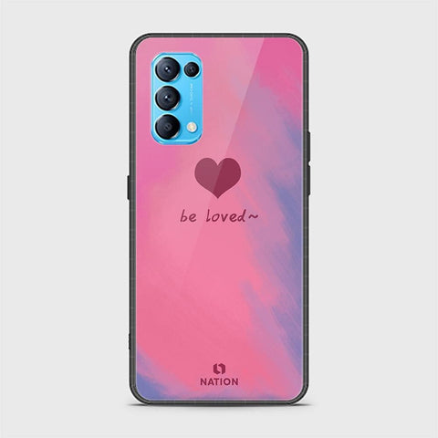 Oppo Find X3 Lite Cover - ONation Heart Series - HQ Ultra Shine Premium Infinity Glass Soft Silicon Borders Case