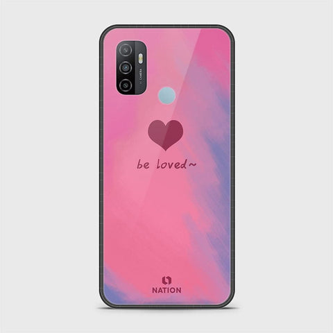 Oppo A53 Cover - Onation Heart Series - HQ Ultra Shine Premium Infinity Glass Soft Silicon Borders Case