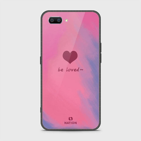 Oppo A3s Cover - Onation Heart Series - HQ Ultra Shine Premium Infinity Glass Soft Silicon Borders Case