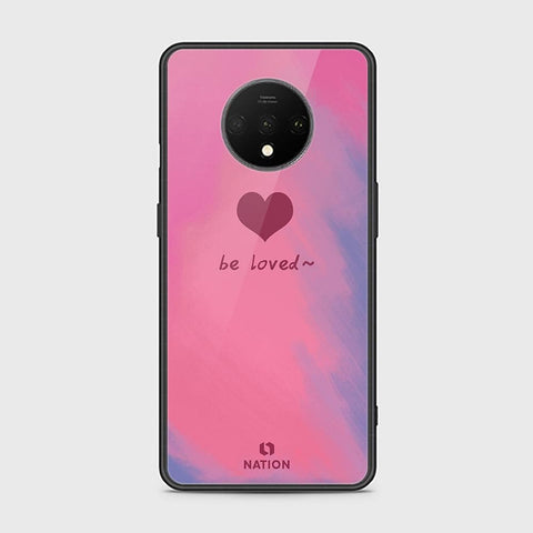 OnePlus 7T Cover - ONation Heart Series - HQ Ultra Shine Premium Infinity Glass Soft Silicon Borders Case