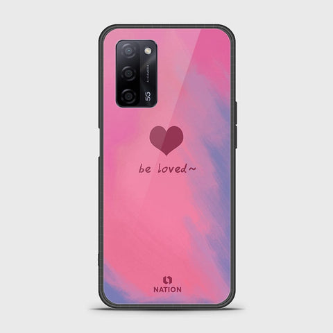 Oppo A55s Cover- Onation Heart Series - HQ Ultra Shine Premium Infinity Glass Soft Silicon Borders Case