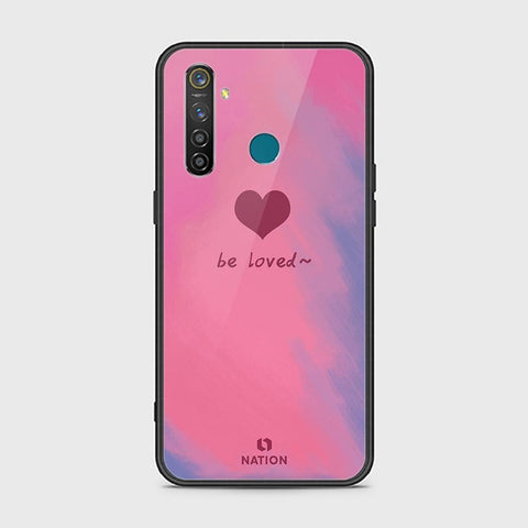 Realme 5 Pro Cover - ONation Heart Series - HQ Ultra Shine Premium Infinity Glass Soft Silicon Borders Case