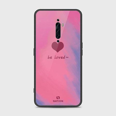 Oppo Reno 2F Cover - ONation Heart Series - HQ Ultra Shine Premium Infinity Glass Soft Silicon Borders Case