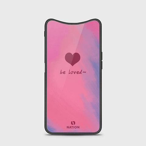 Oppo Find X Cover - ONation Heart Series - HQ Ultra Shine Premium Infinity Glass Soft Silicon Borders Case