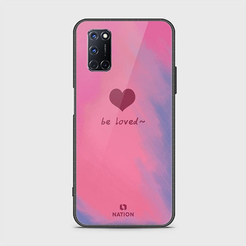 Oppo A92 Cover - ONation Heart Series - HQ Ultra Shine Premium Infinity Glass Soft Silicon Borders Case