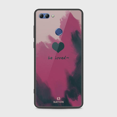 Huawei Y9 2018 Cover - ONation Heart Series - HQ Ultra Shine Premium Infinity Glass Soft Silicon Borders Case