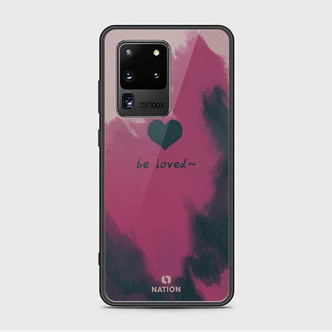 Samsung Galaxy S20 Ultra Cover - ONation Heart Series - HQ Ultra Shine Premium Infinity Glass Soft Silicon Borders Case