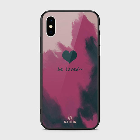 iPhone XS Cover - Onation Heart Series - HQ Ultra Shine Premium Infinity Glass Soft Silicon Borders Case