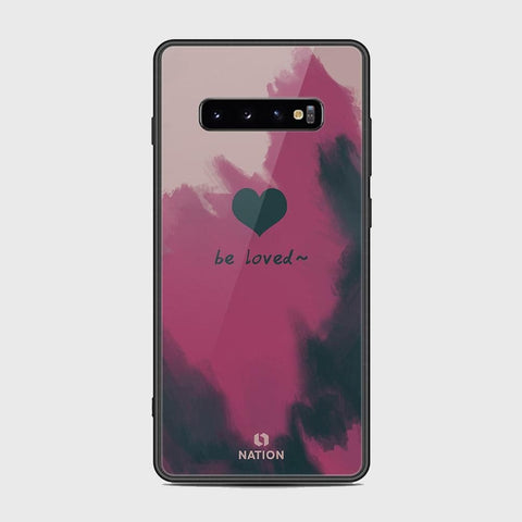 Samsung Galaxy S10 Plus Cover - Onation Heart Series - HQ Ultra Shine Premium Infinity Glass Soft Silicon Borders Case