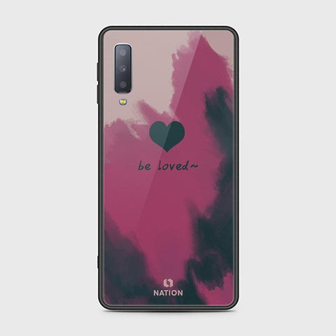 Samsung Galaxy A7 2018 Cover - Onation Heart Series - HQ Ultra Shine Premium Infinity Glass Soft Silicon Borders Case