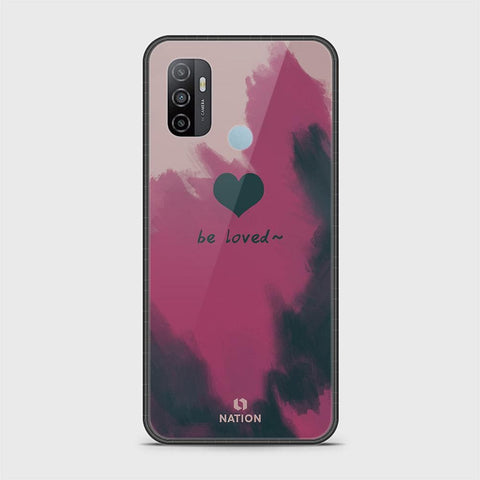 Oppo A53 Cover - Onation Heart Series - HQ Ultra Shine Premium Infinity Glass Soft Silicon Borders Case