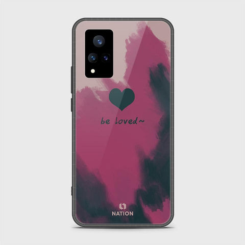 Vivo V21 Cover - Onation Heart Series - HQ Ultra Shine Premium Infinity Glass Soft Silicon Borders Case