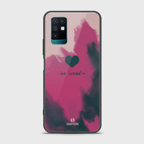 Infinix Note 10 Cover- Onation Heart Series - HQ Ultra Shine Premium Infinity Glass Soft Silicon Borders Case