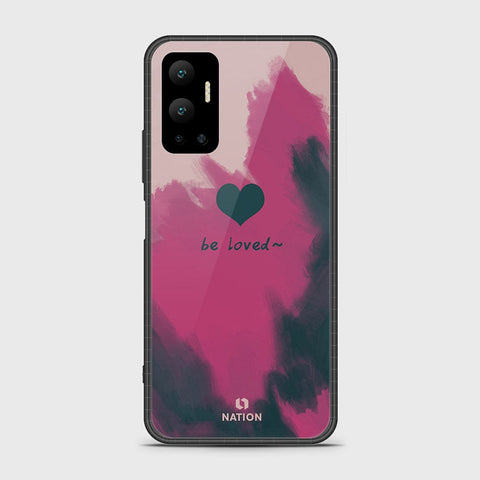 Infinix Hot 12 Cover- Onation Heart Series - HQ Ultra Shine Premium Infinity Glass Soft Silicon Borders Case