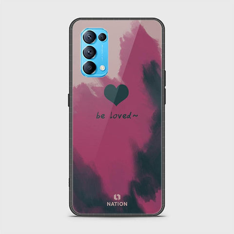 Oppo Reno 5 4G Cover - ONation Heart Series - HQ Ultra Shine Premium Infinity Glass Soft Silicon Borders Case