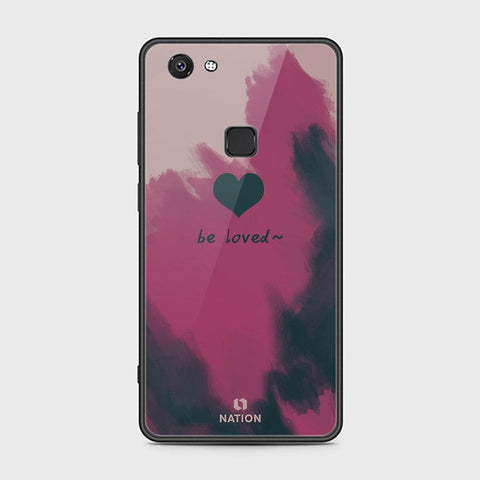 Vivo V7 Plus Cover - ONation Heart Series - HQ Ultra Shine Premium Infinity Glass Soft Silicon Borders Case