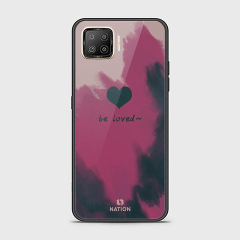 Oppo Reno 4F Cover - ONation Heart Series - HQ Ultra Shine Premium Infinity Glass Soft Silicon Borders Case