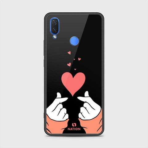 Huawei Honor 8C Cover - ONation Heart Series - HQ Ultra Shine Premium Infinity Glass Soft Silicon Borders Case