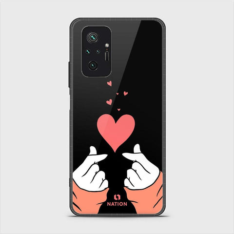 Xiaomi Redmi Note 10 Pro 4G Cover - ONation Heart Series - HQ Ultra Shine Premium Infinity Glass Soft Silicon Borders Case