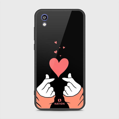 Honor 8S 2020 Cover - ONation Heart Series - HQ Ultra Shine Premium Infinity Glass Soft Silicon Borders Case