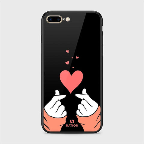 iPhone 7 Plus Cover - Onation Heart Series - HQ Ultra Shine Premium Infinity Glass Soft Silicon Borders Case