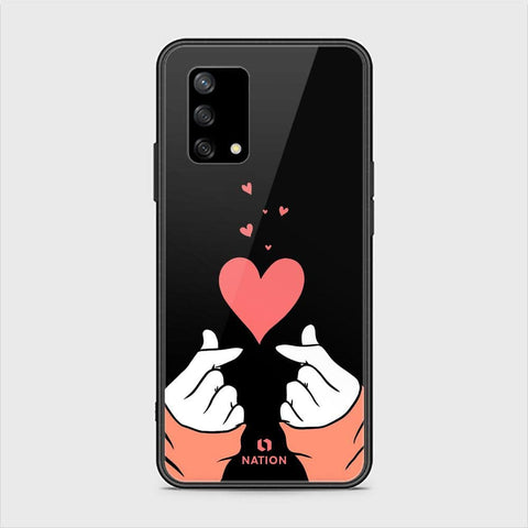 Oppo F19s Cover - Onation Heart Series - HQ Ultra Shine Premium Infinity Glass Soft Silicon Borders Case