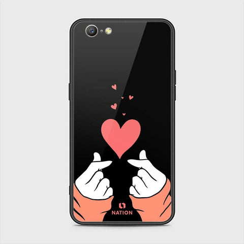 Oppo A57 Cover - Onation Heart Series - HQ Ultra Shine Premium Infinity Glass Soft Silicon Borders Case