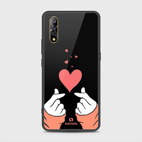 Vivo S1 Cover - Onation Heart Series - HQ Ultra Shine Premium Infinity Glass Soft Silicon Borders Case