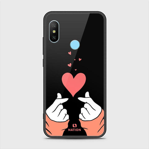 Xiaomi Redmi 6 Pro Cover - Onation Heart Series - HQ Ultra Shine Premium Infinity Glass Soft Silicon Borders Case