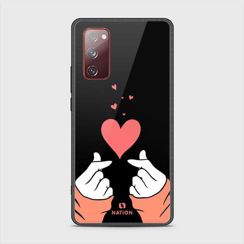 Samsung Galaxy S20 FE Cover - ONation Heart Series - HQ Ultra Shine Premium Infinity Glass Soft Silicon Borders Case