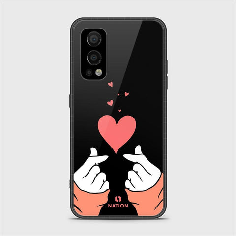 OnePlus Nord 2 Cover - Onation Heart Series - HQ Ultra Shine Premium Infinity Glass Soft Silicon Borders Case