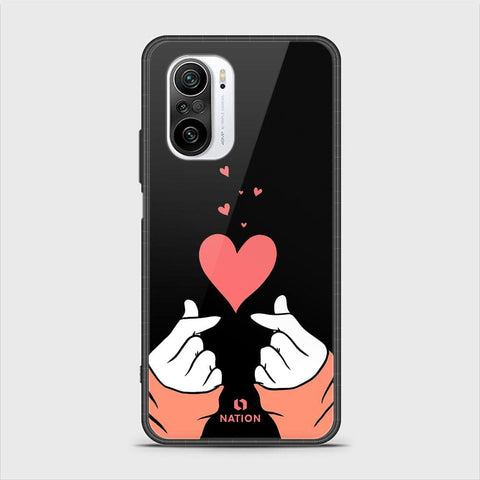 Xiaomi Redmi K40 Cover - Onation Heart Series - HQ Ultra Shine Premium Infinity Glass Soft Silicon Borders Case