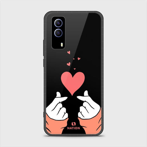 Vivo Y53s 5G Cover - Onation Heart Series - HQ Ultra Shine Premium Infinity Glass Soft Silicon Borders Case