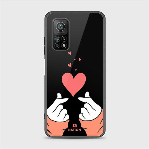 Xiaomi Mi 10T Pro Cover - ONation Heart Series - HQ Ultra Shine Premium Infinity Glass Soft Silicon Borders Case