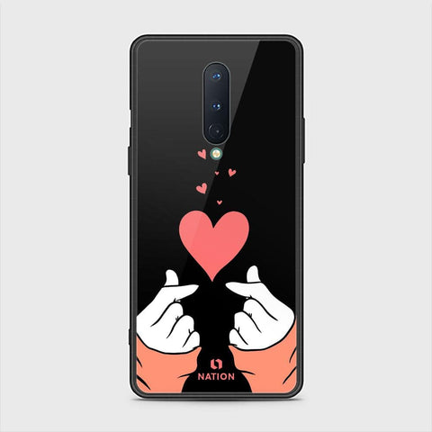 OnePlus 8 4G Cover - ONation Heart Series - HQ Ultra Shine Premium Infinity Glass Soft Silicon Borders Case