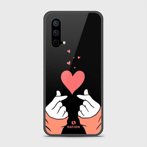 OnePlus Nord CE 5G Cover- Onation Heart Series - HQ Ultra Shine Premium Infinity Glass Soft Silicon Borders Case