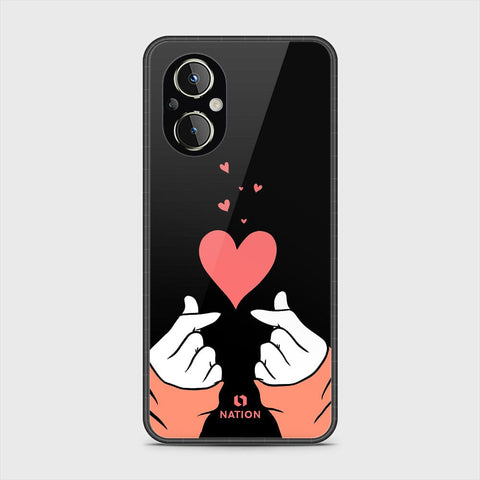 Oppo Reno 7 Lite Cover- Onation Heart Series - HQ Ultra Shine Premium Infinity Glass Soft Silicon Borders Case