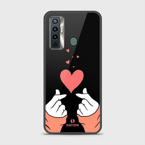 Tecno Camon 17 Cover - Onation Heart Series - HQ Ultra Shine Premium Infinity Glass Soft Silicon Borders Case