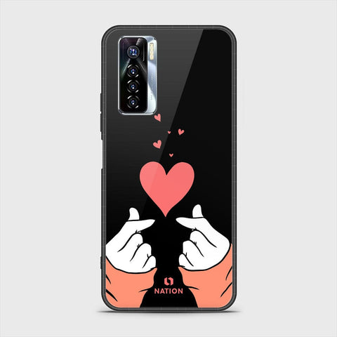 Tecno Camon 17 Pro Cover - Onation Heart Series - HQ Ultra Shine Premium Infinity Glass Soft Silicon Borders Case