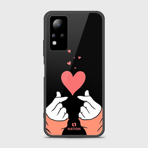 Infinix Note 11 Cover- Onation Heart Series - HQ Ultra Shine Premium Infinity Glass Soft Silicon Borders Case