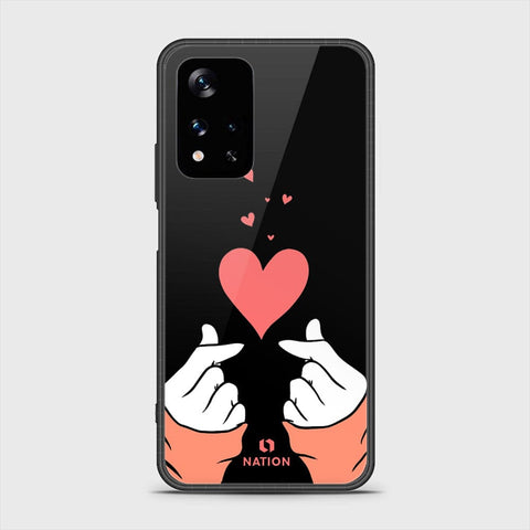 Xiaomi Poco M4 Pro 5G Cover- Onation Heart Series - HQ Ultra Shine Premium Infinity Glass Soft Silicon Borders Case