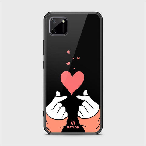 Realme C11 Cover - ONation Heart Series - HQ Ultra Shine Premium Infinity Glass Soft Silicon Borders Case