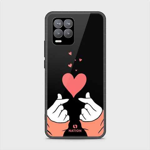 Realme 8 Cover - ONation Heart Series - HQ Ultra Shine Premium Infinity Glass Soft Silicon Borders Case