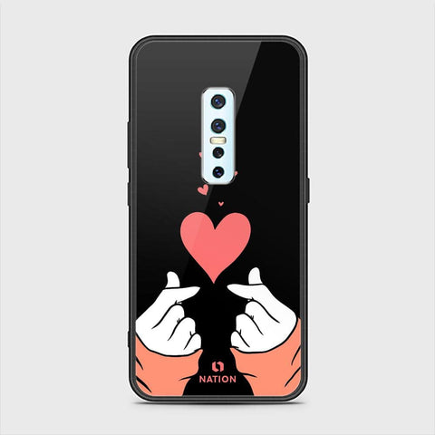 Vivo V17 Pro Cover - ONation Heart Series - HQ Ultra Shine Premium Infinity Glass Soft Silicon Borders Case