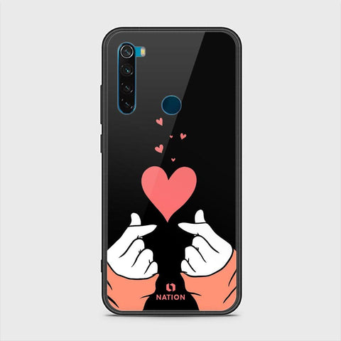 Xiaomi Redmi Note 8 Cover - ONation Heart Series - HQ Ultra Shine Premium Infinity Glass Soft Silicon Borders Case